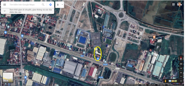 Bán đất Phố Nối, Mỹ Hào, diện tích 9800m2 đã có 3 nhà xưởng, 1 biệt thự. Mặt QL5A.