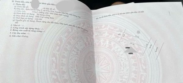 Bán lô đất đấu giá Yên Hòa, Yên Mỹ 100m² – Mặt tiền 5m cực đẹp, bám đường LT 379, gần chợ nông sản