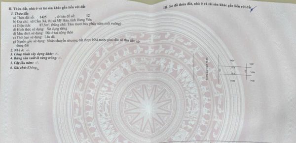 Bán Lô Đất Siêu Víp Tại Giãn Dân Cẩm Xá , Thị Xã Mỹ Hào