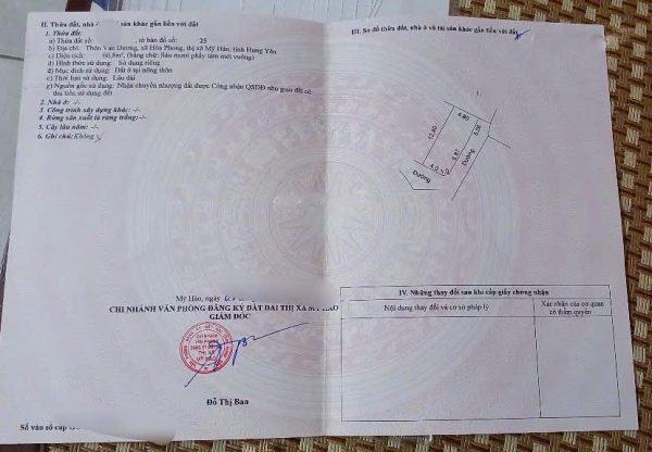 Bán lô góc 60m² Hoà Phong, Mỹ Hào – Đường ô tô, giá rẻ cho nhà đầu tư