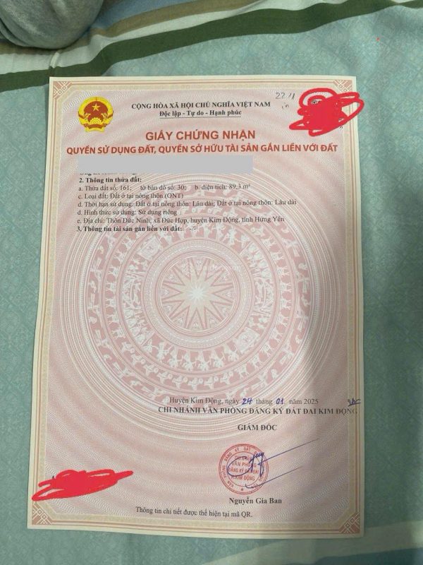 Bán 90m2 đất Kim Động, Hưng Yên, giá siêu rẻ chỉ 1,4 tỷ